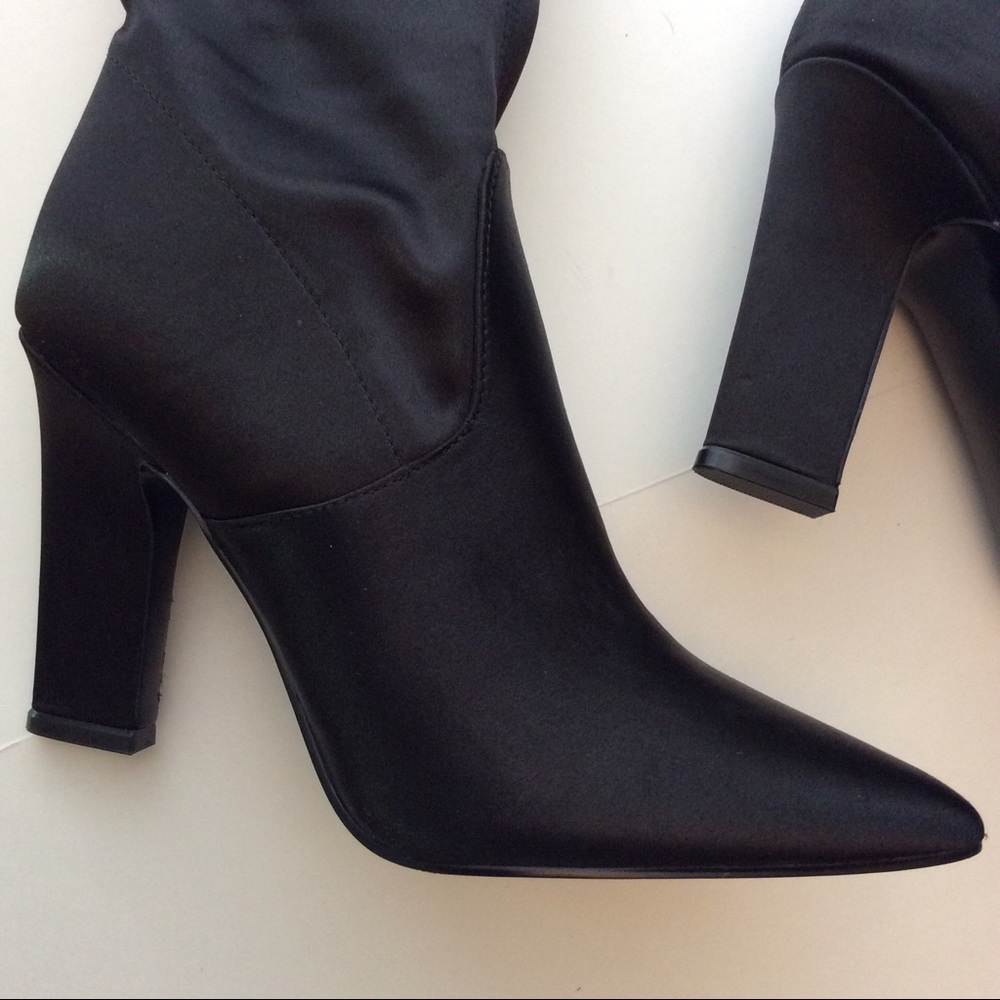 Black GUESS OVER THE KNEE MID THIGH BOOTS Size 6 - Picture 6 of 8